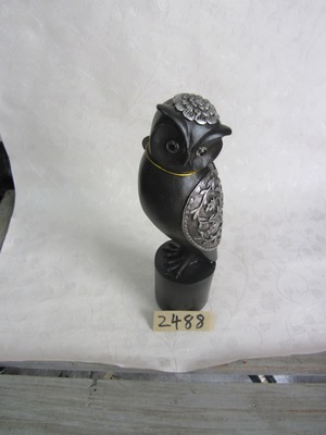 德化縣印藝印刷有限責任公司 匠心打造樹脂陶瓷工藝品，黑色帶花貓頭鷹引領(lǐng)家居裝飾新風尚